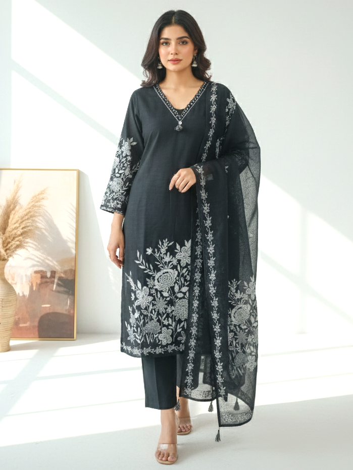 Reet Jet Embroidered Suit Set