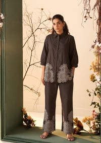 Tisca raven embroidery co-ord set