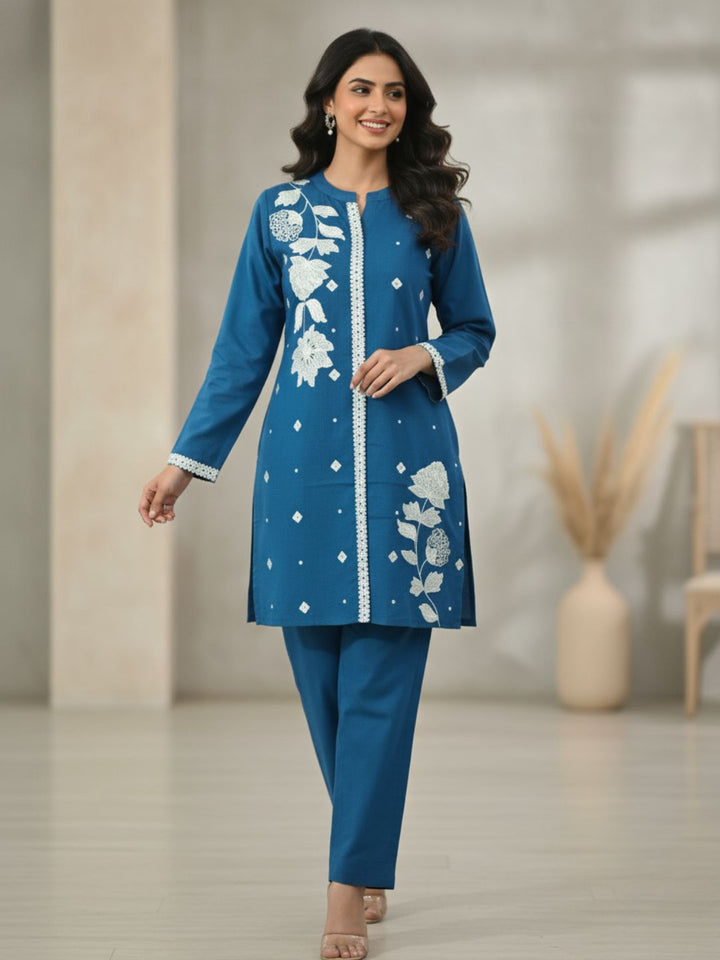 Morni Azure Full Work Co-ord Set