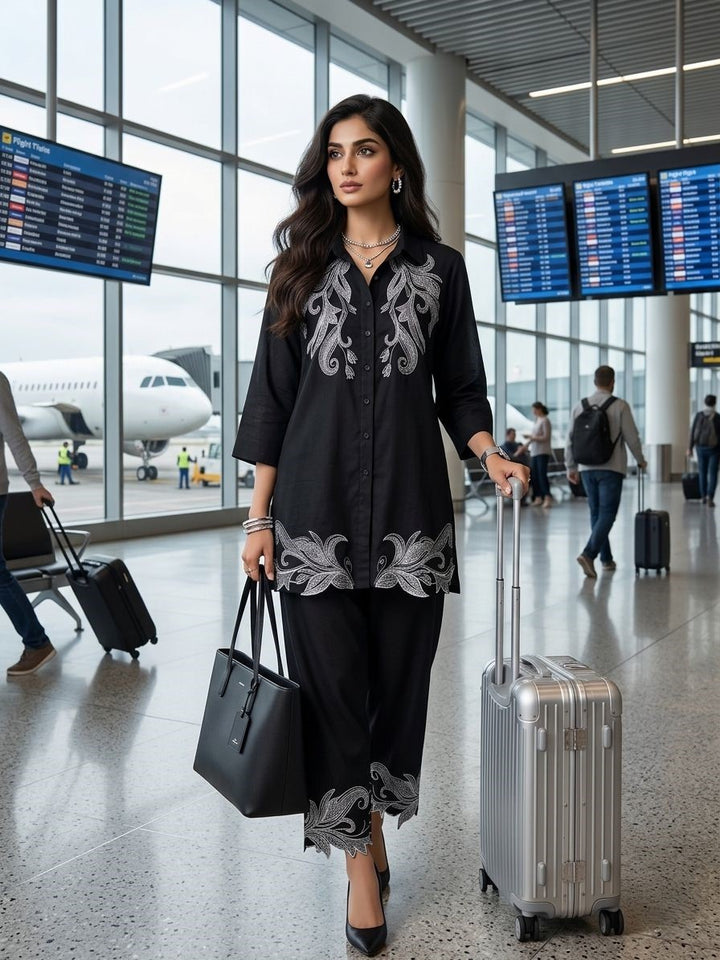 Prisha soot embroidery cotton co-ord set