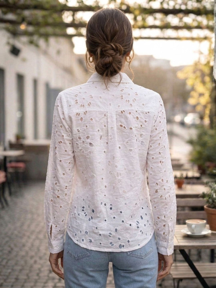 Perka Harp schiffli Cotton shirt