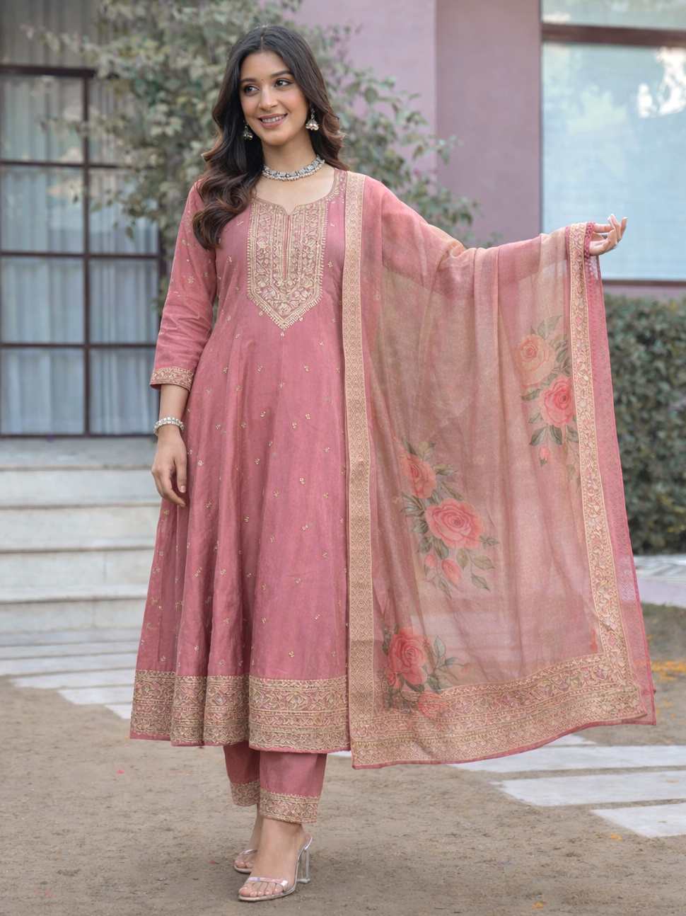 Shanti Flamingo Full Work Suit Set