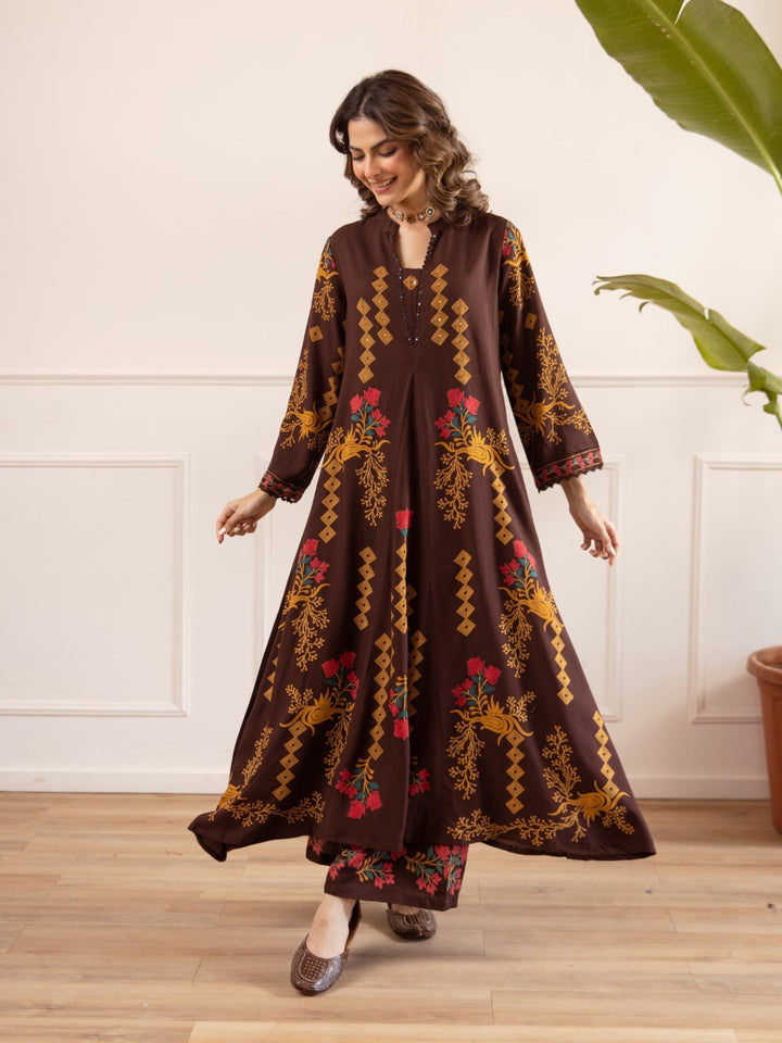 Karen peanut printed kurta pant set