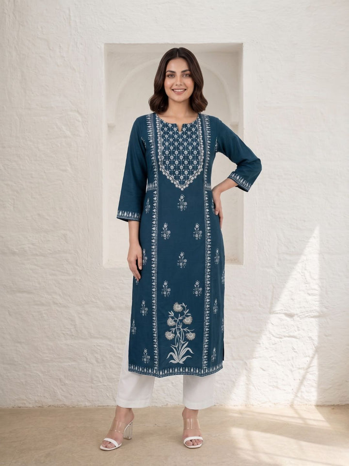 Nabha Azure Printed Kurti