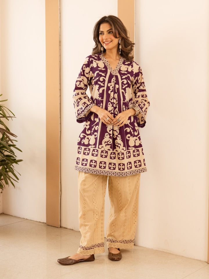 Karen mardi printed cotton co-ord set