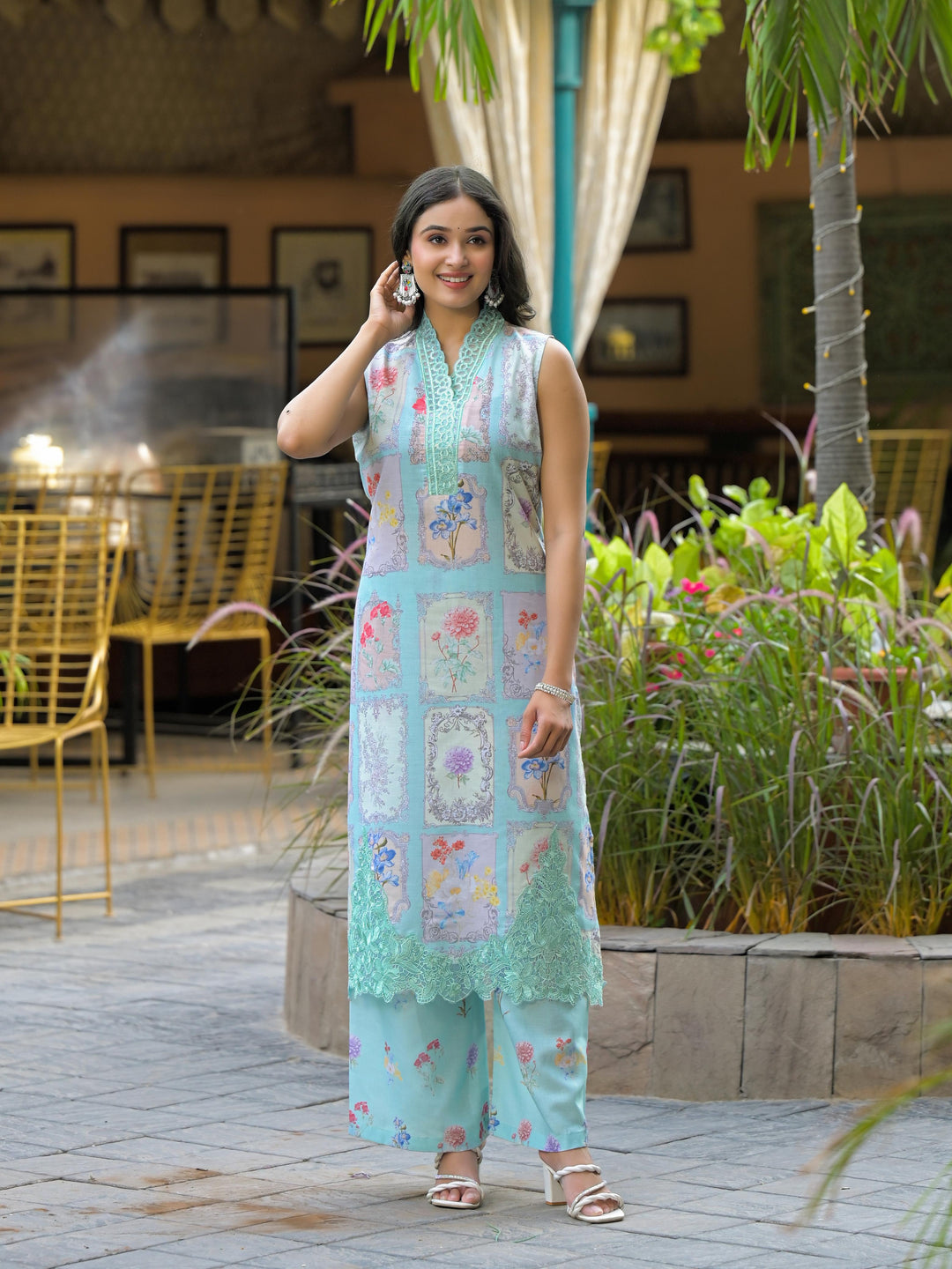 Dagdai Sage cotton suit set