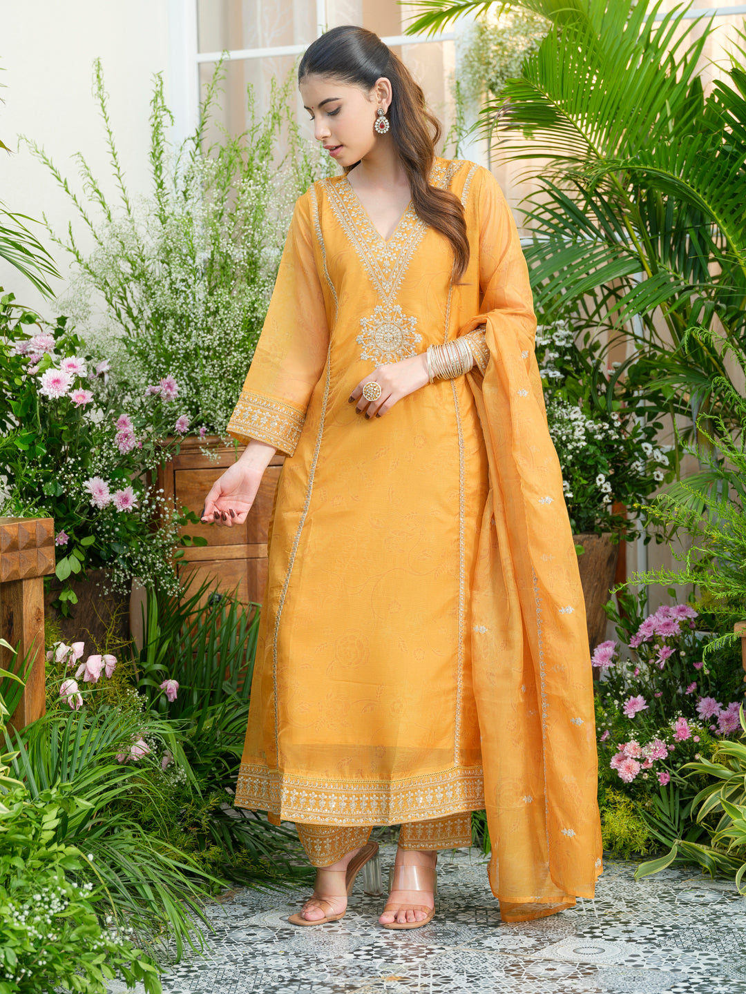 Palash sunshine full work suit set