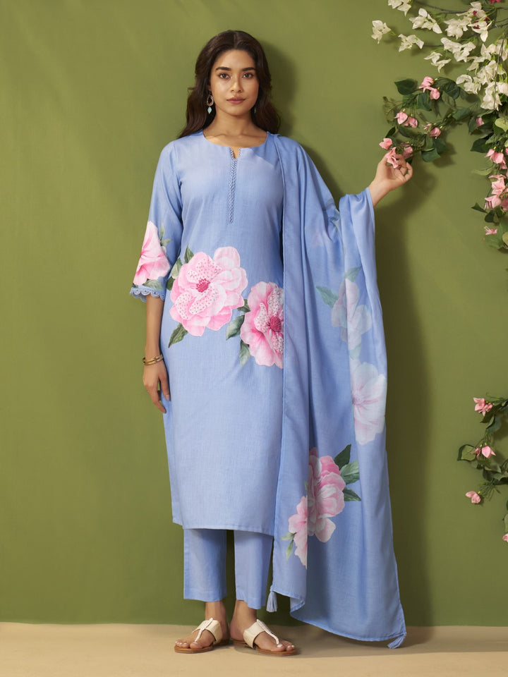 Itrh cadet printed cotton linen suit set