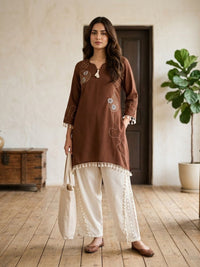 Prisha peanut cotton co-ord set