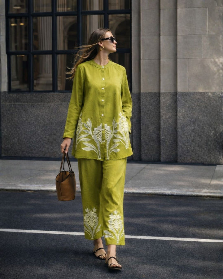 Lipi Fern embroidery cotton co-ord set