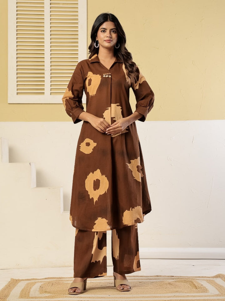 Poppi Caramel cotton Co-ord Set
