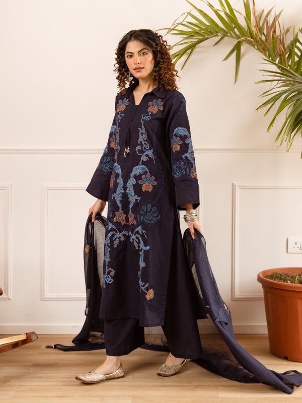Karen trypan embroidery cotton suit set