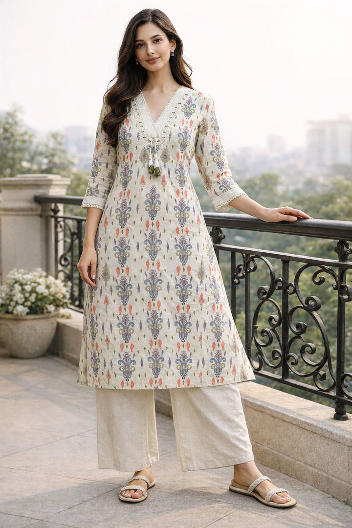 Surbhi squash cotton kurta pant set