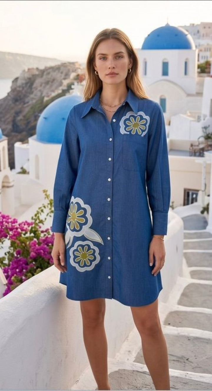 Noya azure denim dress