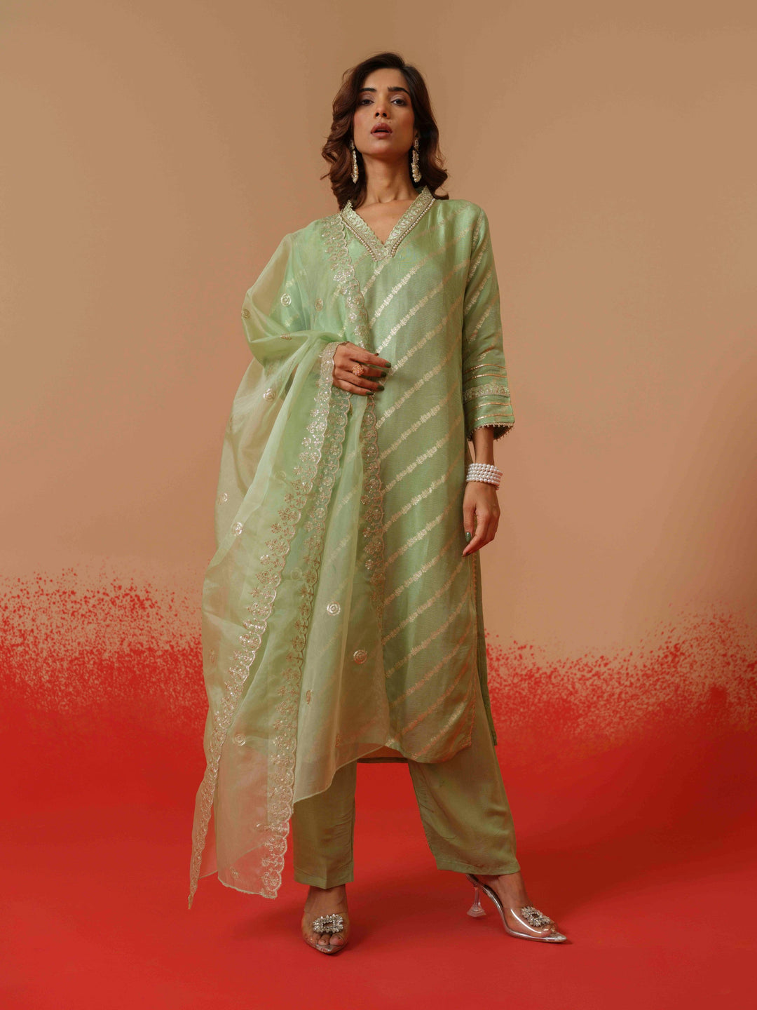 Palash Minty Full Work Suit Set