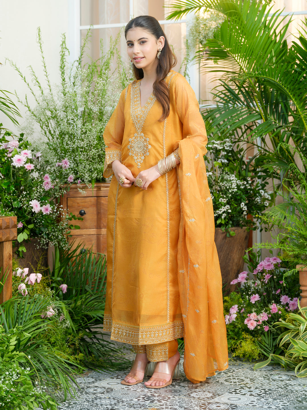 Palash sunshine full work suit set