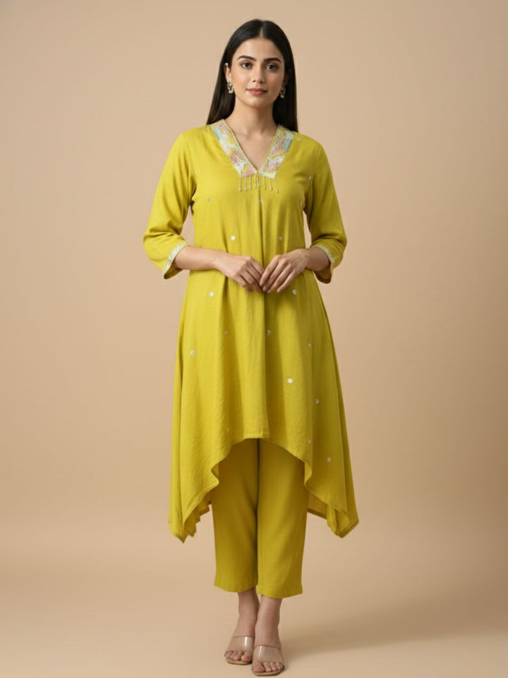 Tanishk Citrus Work Co-ord Set