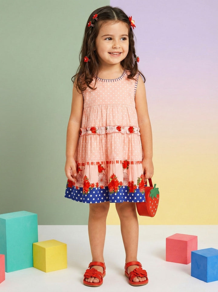 Joy Rose printed cotton dress