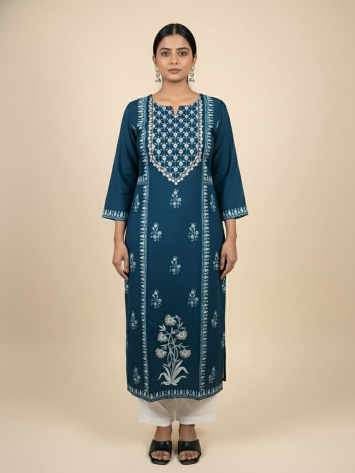 Nabha Azure Printed Kurti