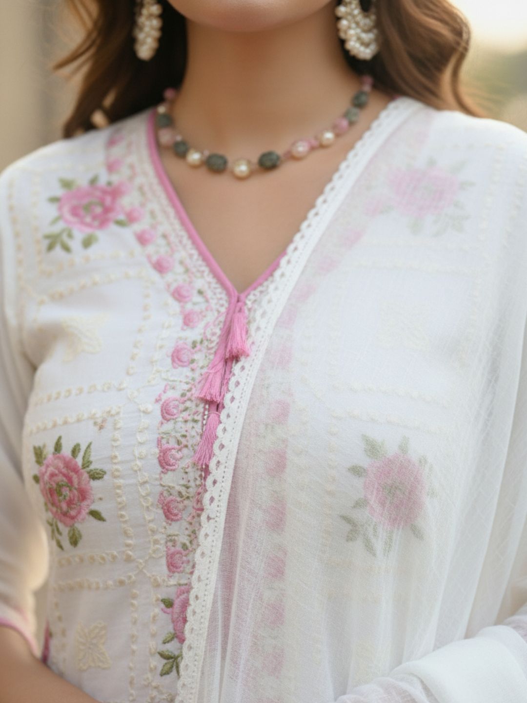 Sargam Angel Embroidery Cotton Suit Set