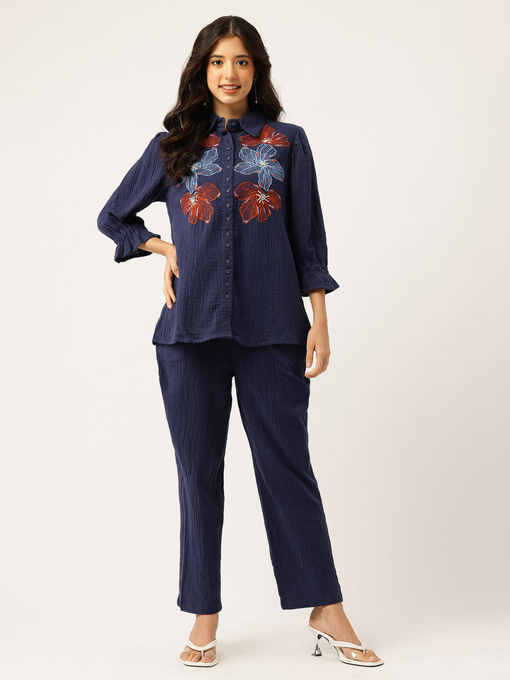 Purna Cadet Embroidery Cotton Co-ord Set