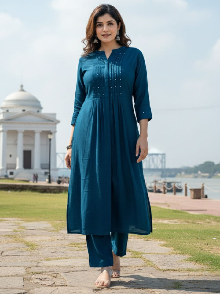 Mika Azure Kurta Pant Set