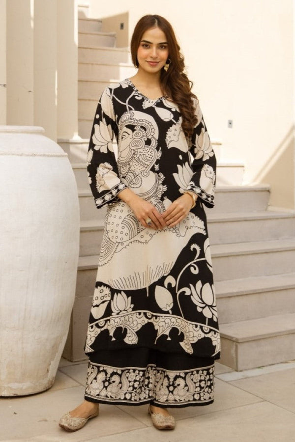 Karen pitch printed cotton kurta pant set
