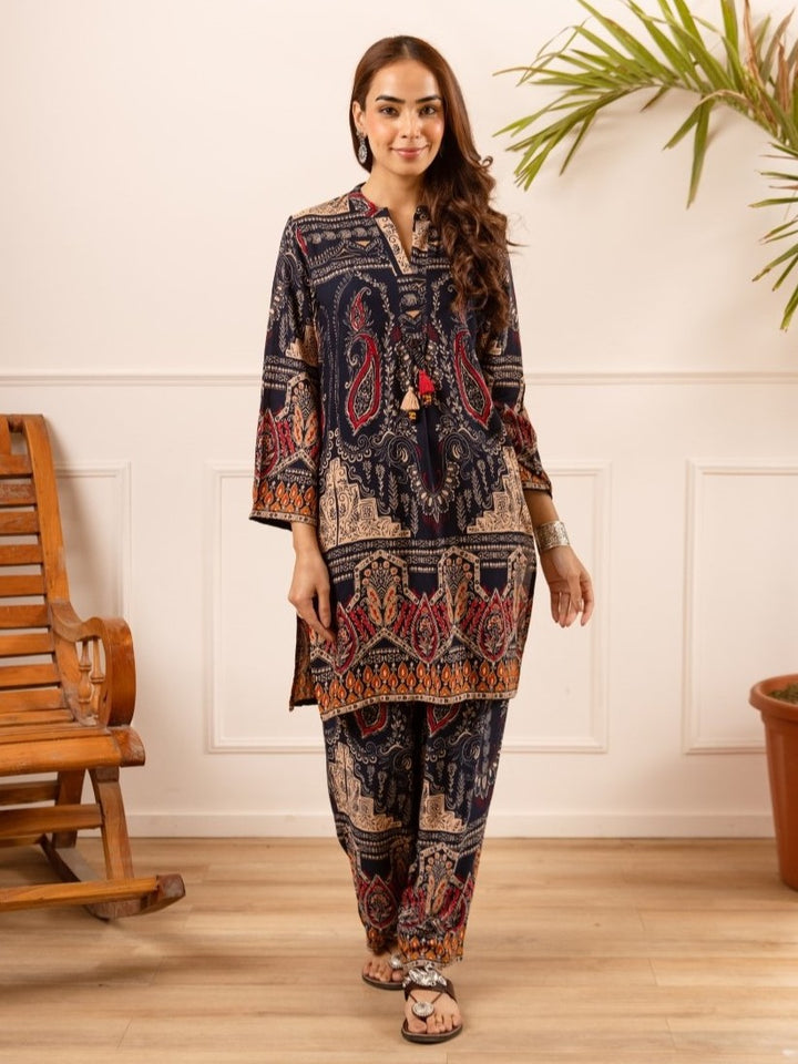 Karen stone printed cotton co-ord set