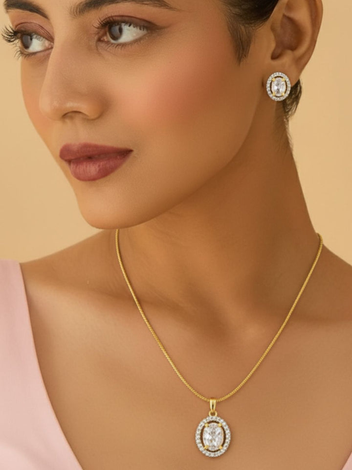 Antaara diamond earing & pendant stud