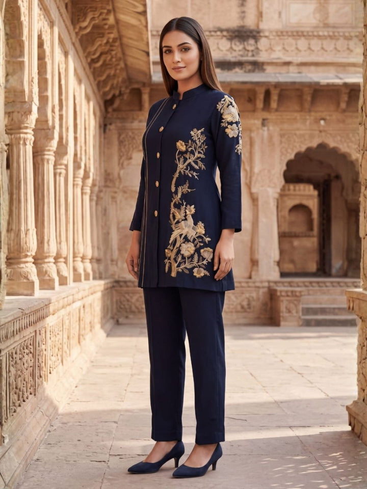 Gaur berry embroidery cotton co-ord set