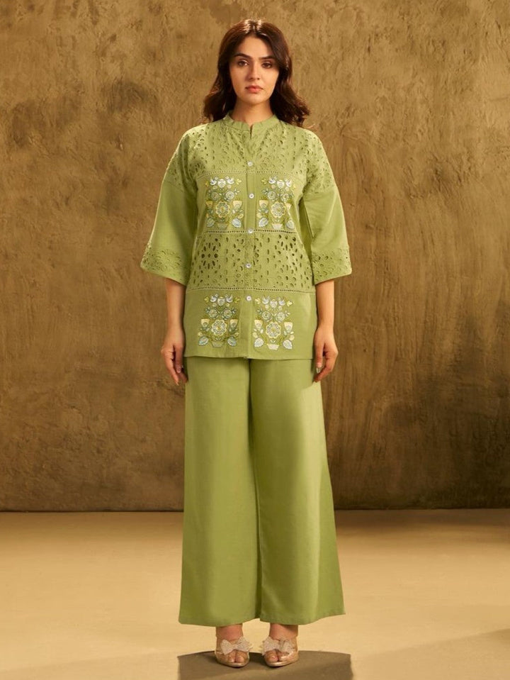 Arim fern embroidery Cotton Co-ord Set