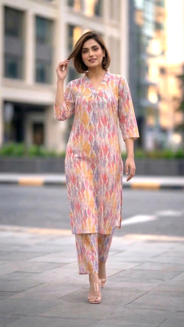 Bindiya Candy Linen Kurta Pant set
