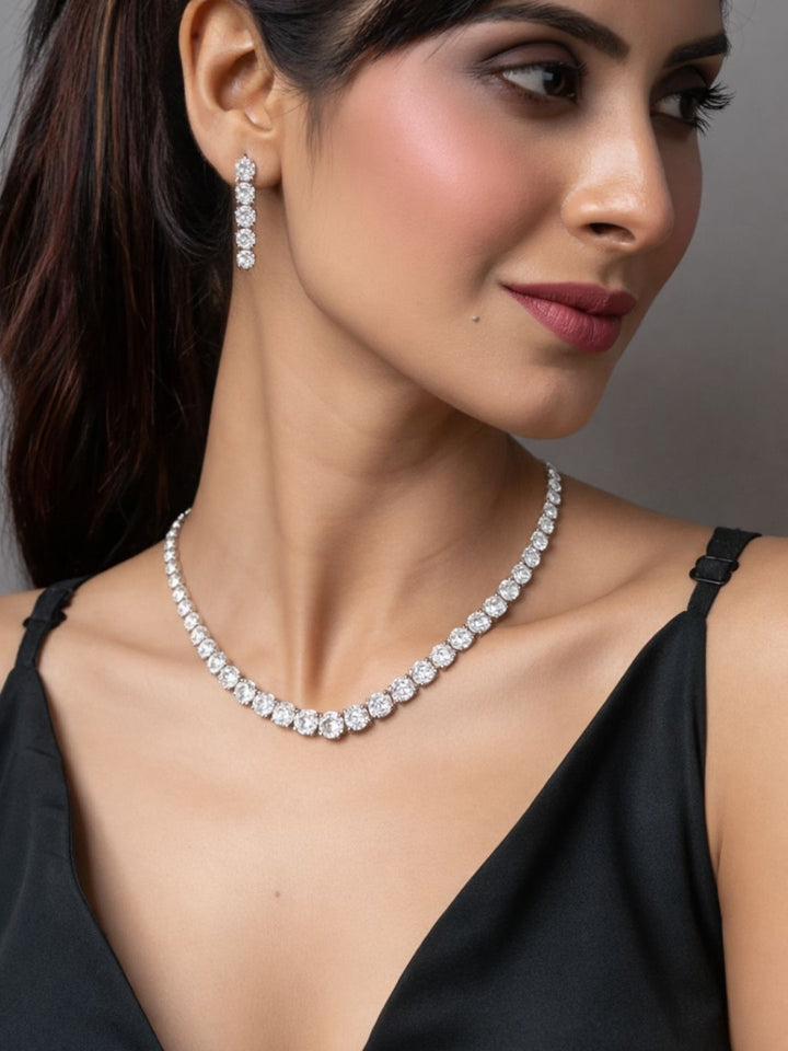 Alankrita Diamond Necklace with Earings
