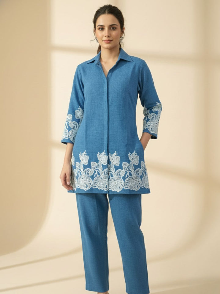 Shanti Lapis Embroidered Co-ord Set
