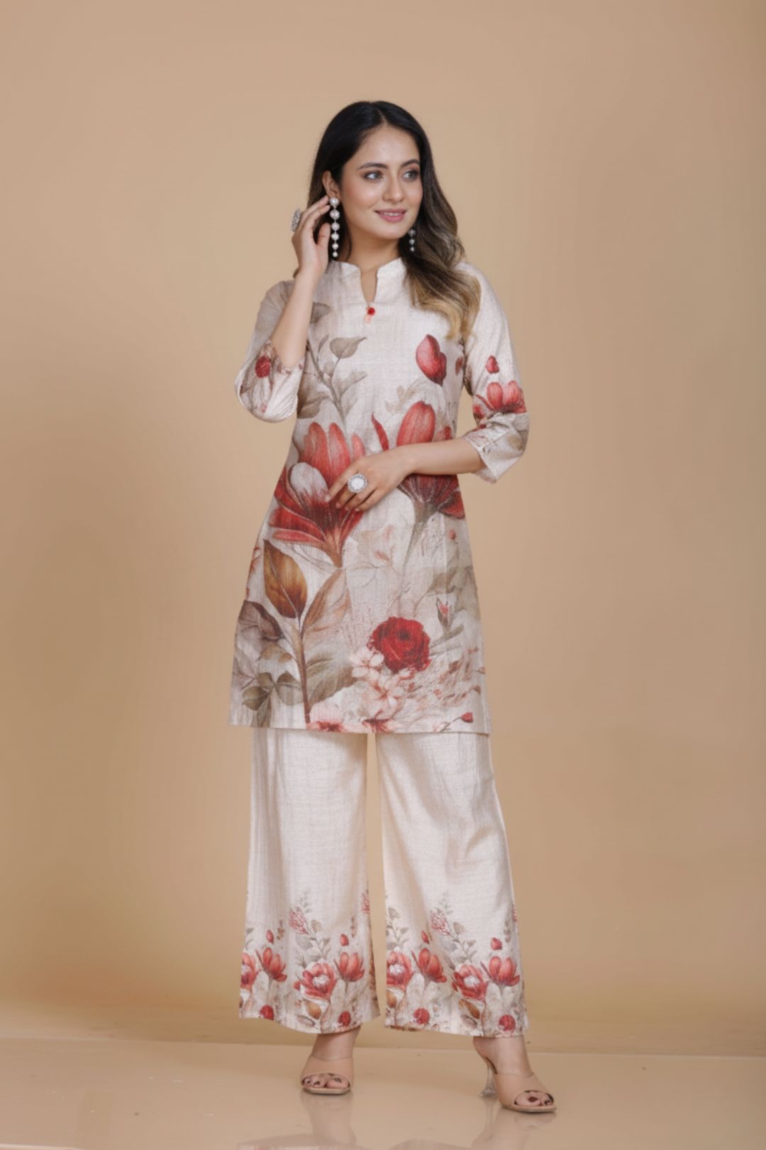 Malti dandelion printed work co-ord set