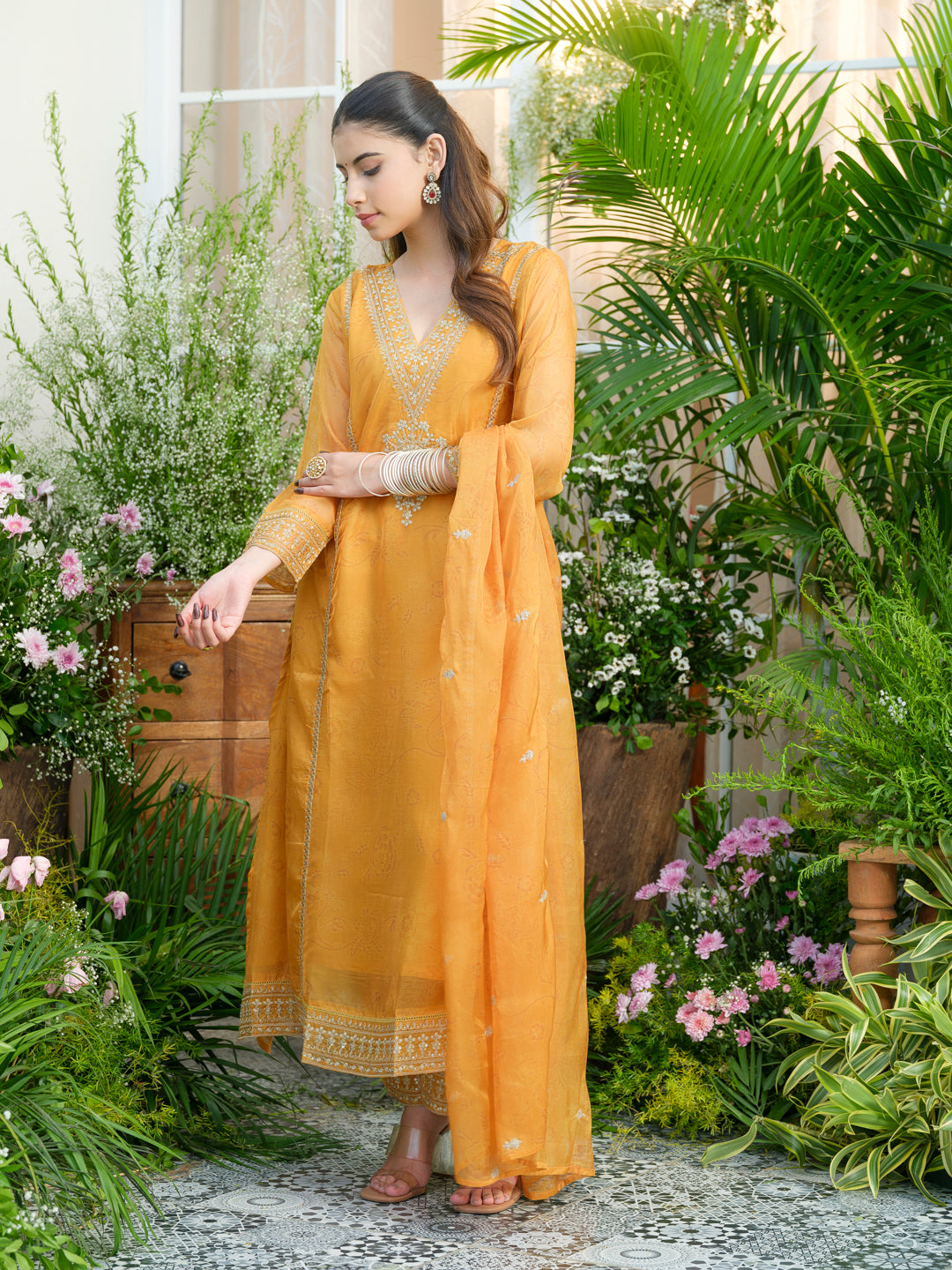 Palash sunshine full work suit set