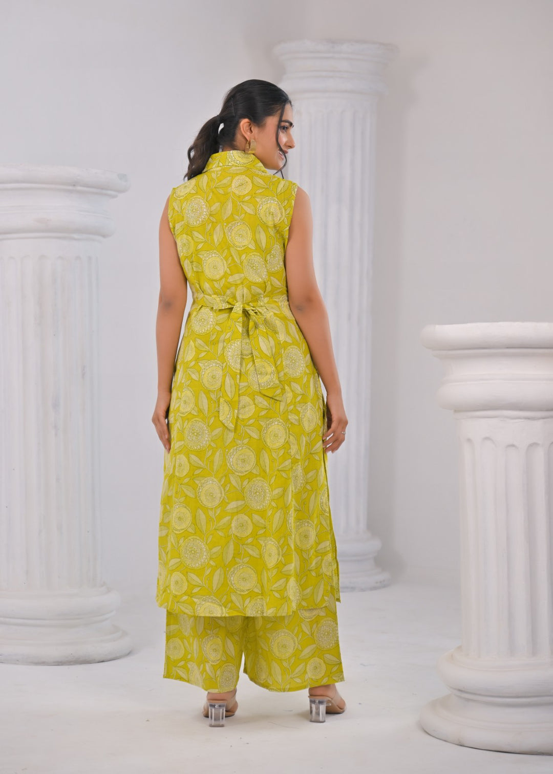 ITI CANARY COTTON KURTA PANT SET