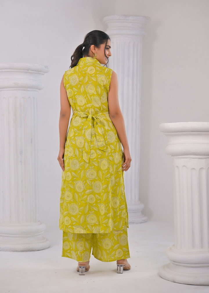 ITI CANARY COTTON KURTA PANT SET