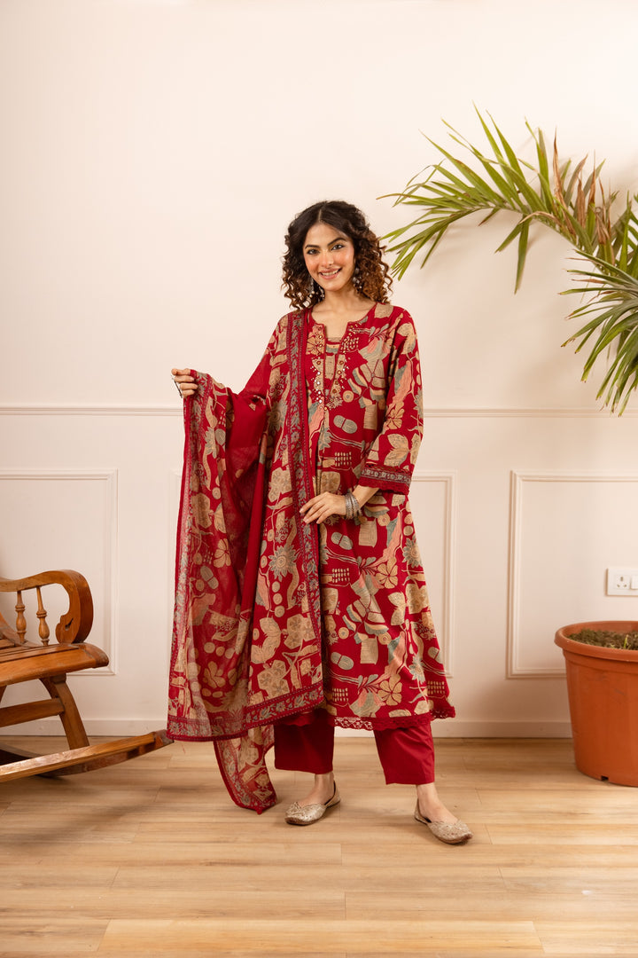 Karen barn printed cotton suit set