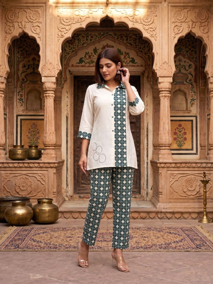 Vibha Peacock Printed Co-ord Set