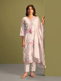 Itrh peony cotton linen suit set