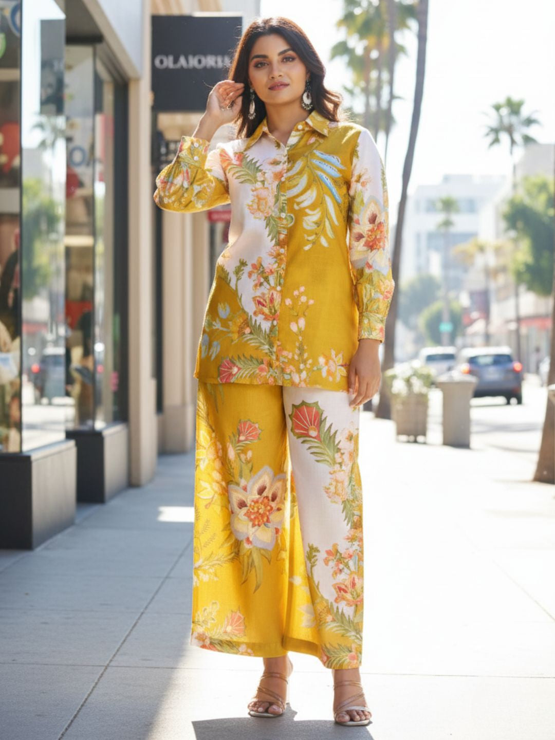 vastramaya amber cotton printed co-ord set