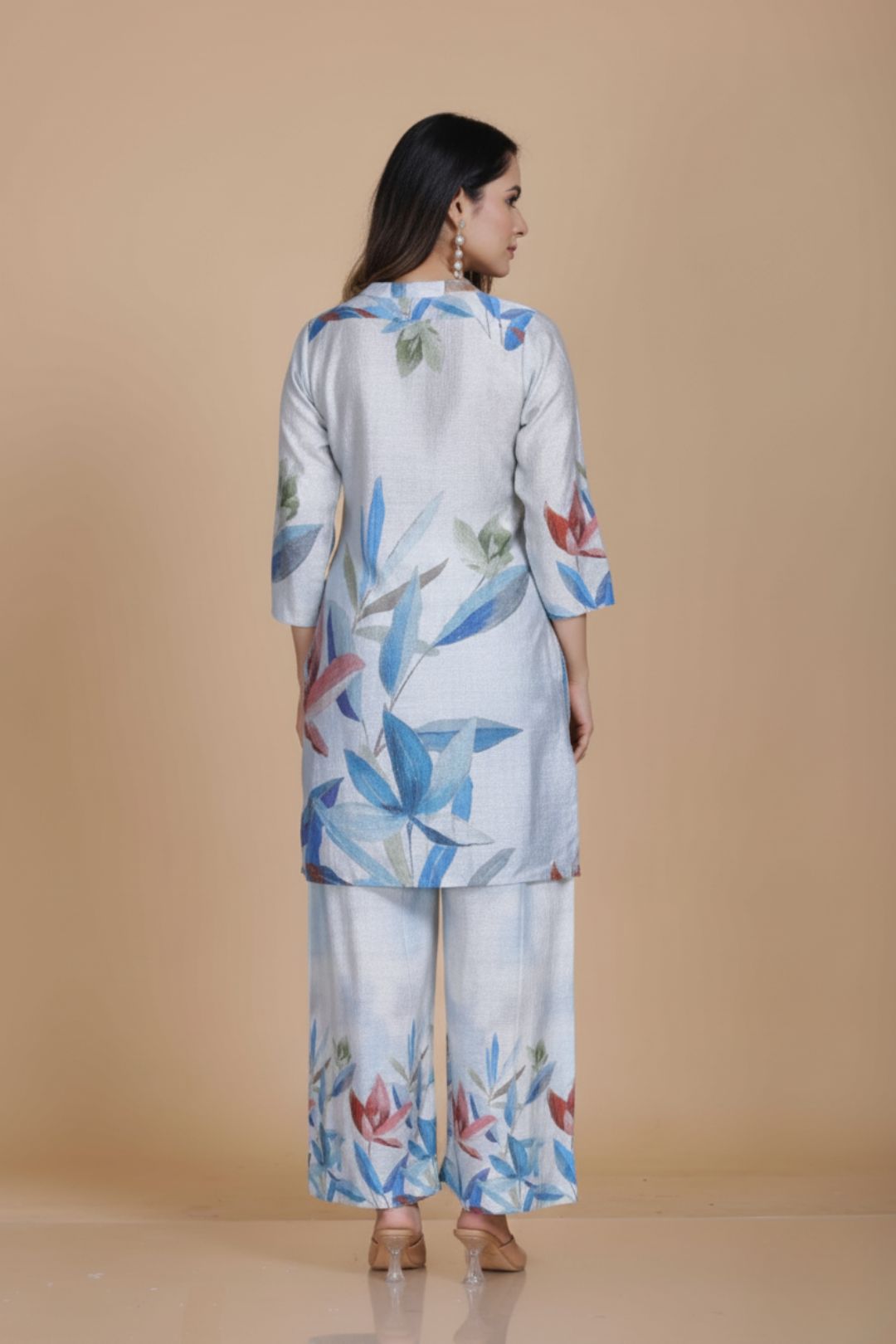 Malti hibis printed work co-ord set