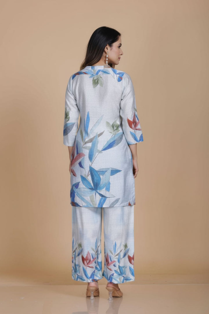 Malti hibis printed work co-ord set