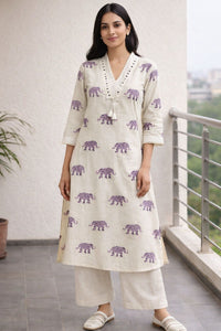 Surbhi hathi cotton kurta pant set