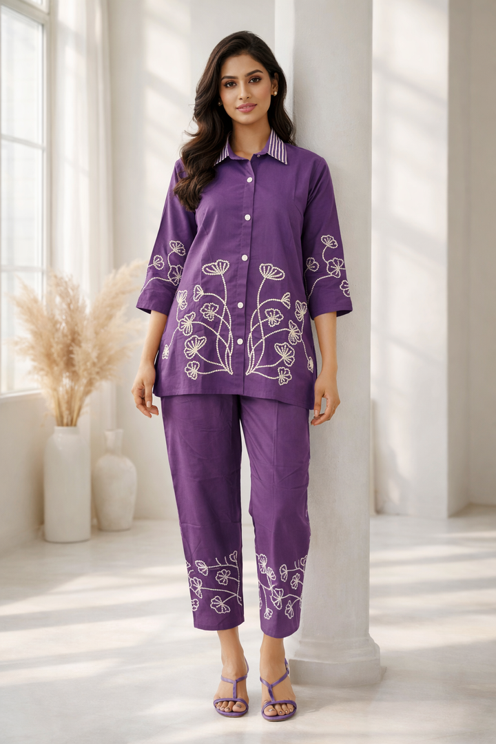 Kuhu Voila Embroidered Co-ord Set