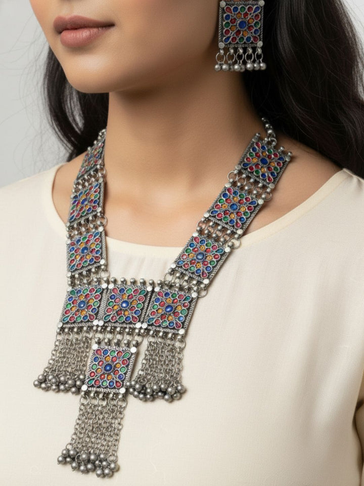 Antara Oxidised necklace set