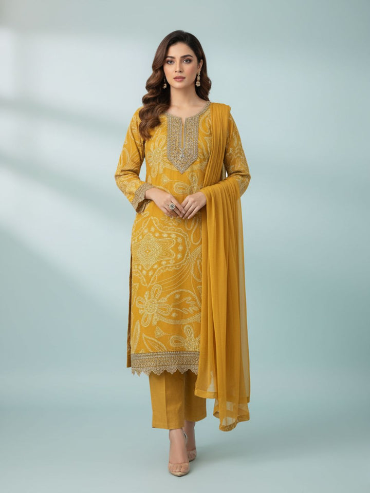 Shanti Sunglow Printed Work Suit Set