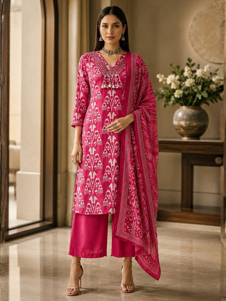 Hiya Rose Cotton Suit set