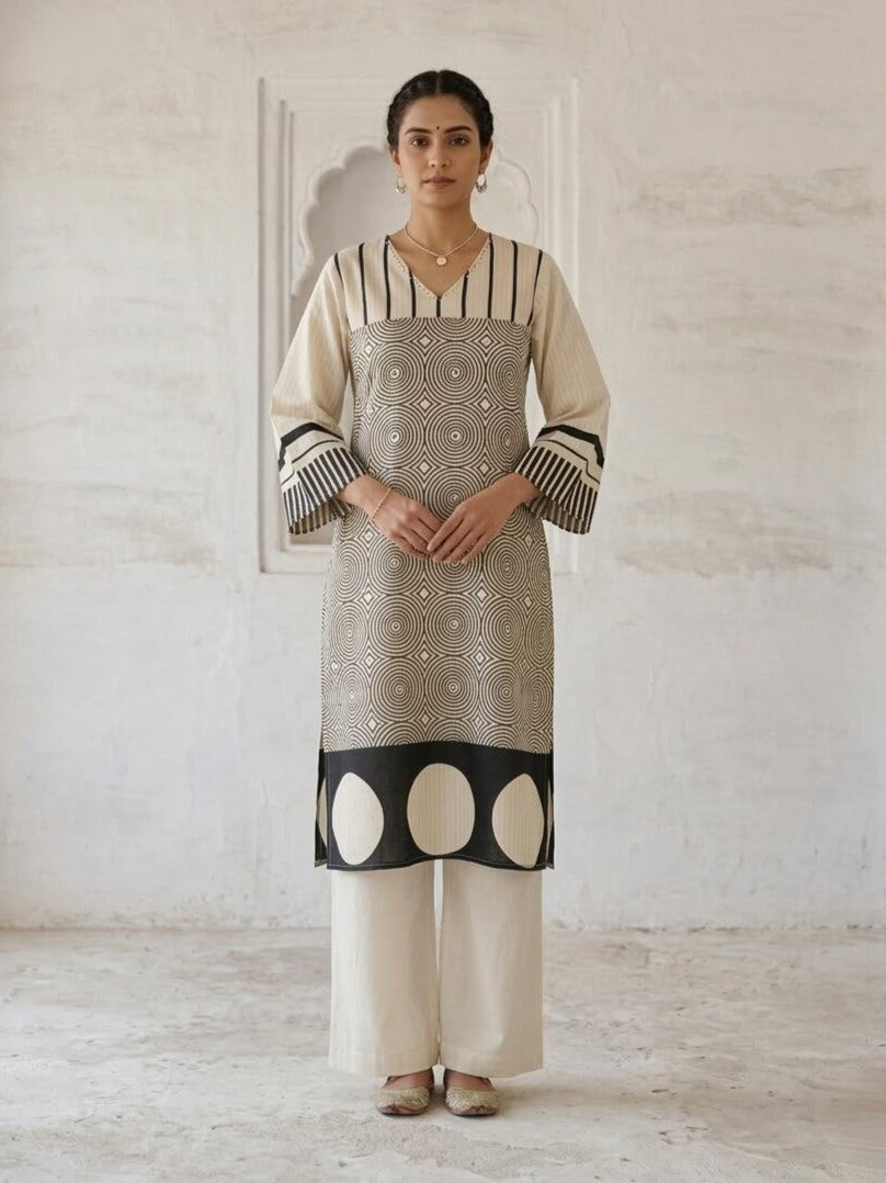 Swades mono cotton kurta pant set